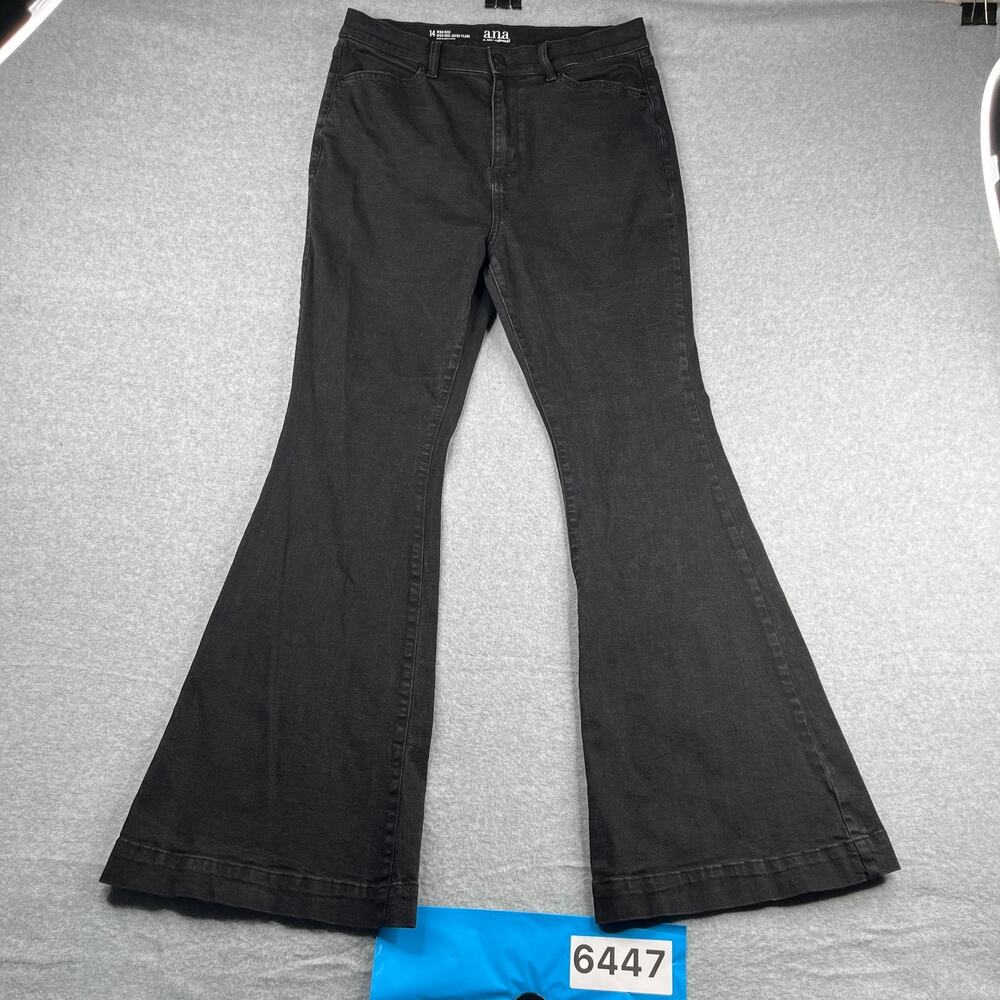 A New Approach High Rise Super Flare Womens Size 14 Black Casual